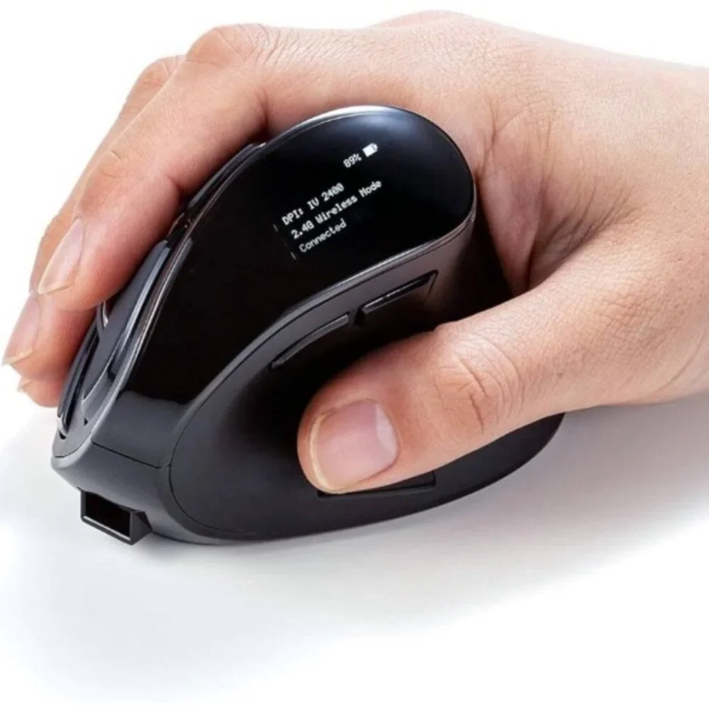 Sanwa Direct Ergonomics Mouse Wireless Tendonitis Prevention Blue LED 6 Button